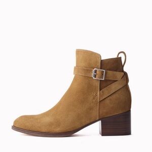 Rag & Bone Walker Buckle Boot in Golden Brown Suede